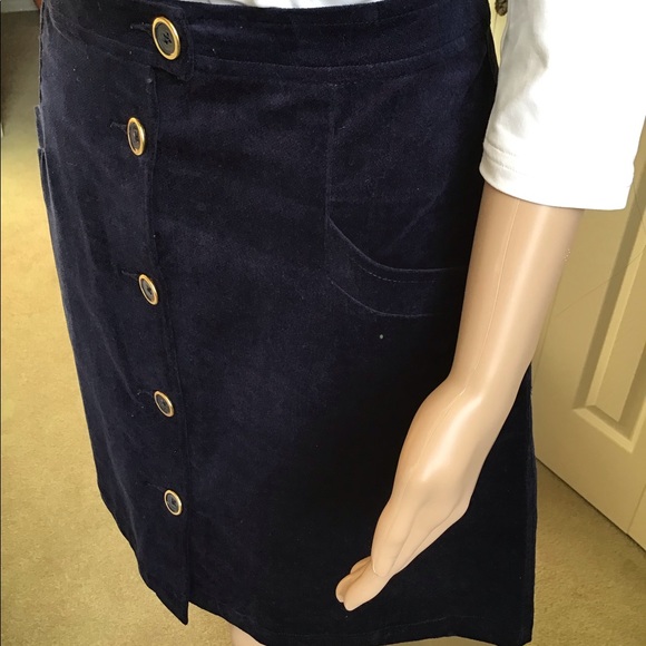 Joe Fresh Navy Corduroy Skirt - Picture 4 of 7